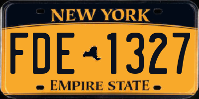 NY license plate FDE1327