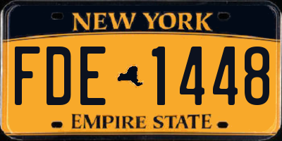 NY license plate FDE1448