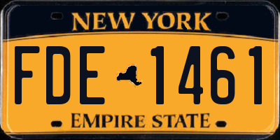 NY license plate FDE1461