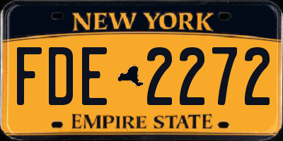 NY license plate FDE2272