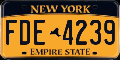 NY license plate FDE4239