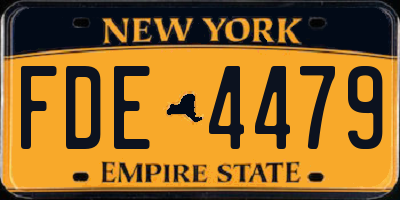NY license plate FDE4479
