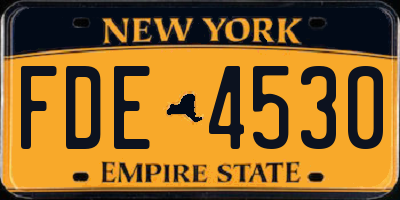 NY license plate FDE4530