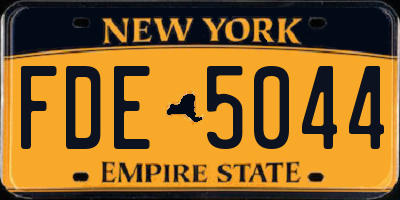 NY license plate FDE5044