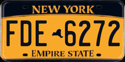 NY license plate FDE6272