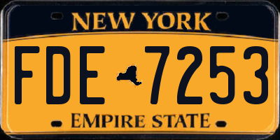 NY license plate FDE7253