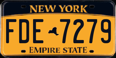 NY license plate FDE7279