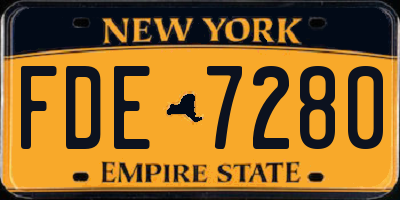 NY license plate FDE7280
