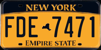 NY license plate FDE7471