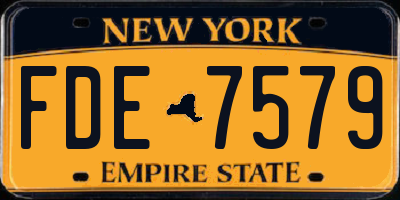 NY license plate FDE7579