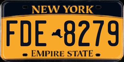 NY license plate FDE8279