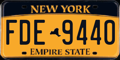 NY license plate FDE9440