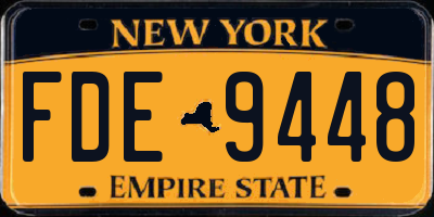 NY license plate FDE9448