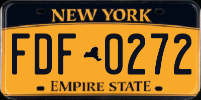 NY license plate FDF0272