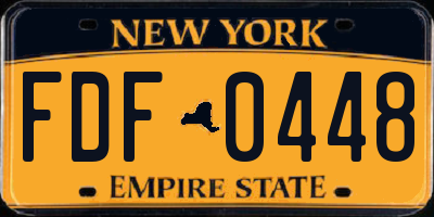 NY license plate FDF0448