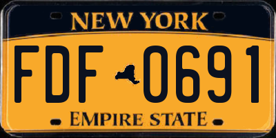 NY license plate FDF0691