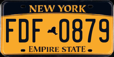 NY license plate FDF0879