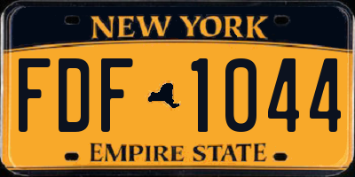 NY license plate FDF1044