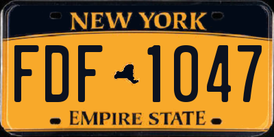 NY license plate FDF1047