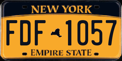 NY license plate FDF1057