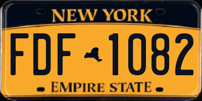 NY license plate FDF1082