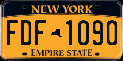NY license plate FDF1090