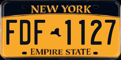 NY license plate FDF1127