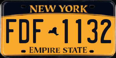 NY license plate FDF1132
