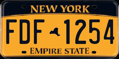 NY license plate FDF1254