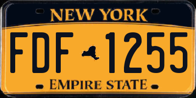 NY license plate FDF1255