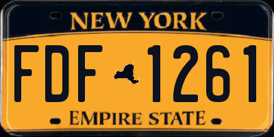 NY license plate FDF1261
