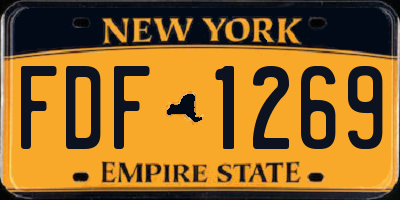 NY license plate FDF1269