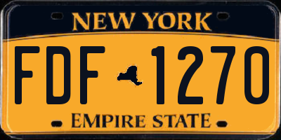 NY license plate FDF1270