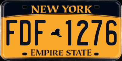 NY license plate FDF1276