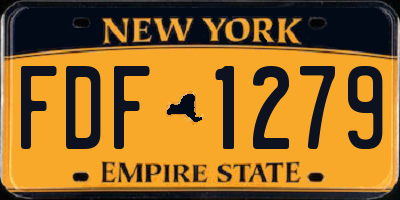 NY license plate FDF1279