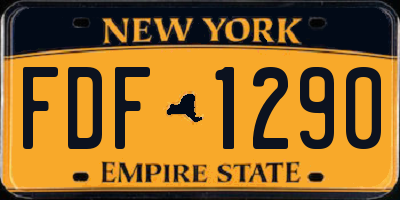 NY license plate FDF1290