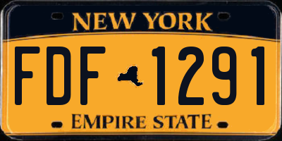 NY license plate FDF1291
