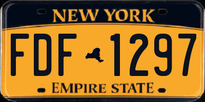 NY license plate FDF1297