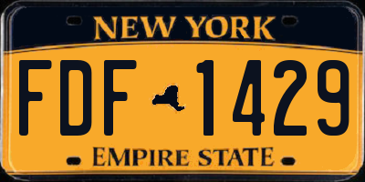 NY license plate FDF1429