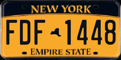 NY license plate FDF1448