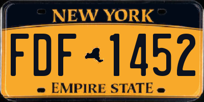 NY license plate FDF1452
