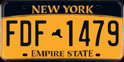NY license plate FDF1479