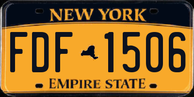 NY license plate FDF1506