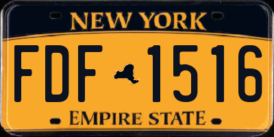NY license plate FDF1516