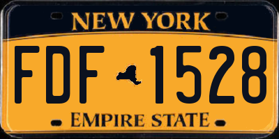 NY license plate FDF1528