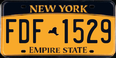 NY license plate FDF1529
