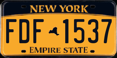NY license plate FDF1537