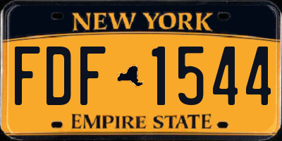 NY license plate FDF1544