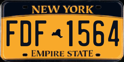 NY license plate FDF1564