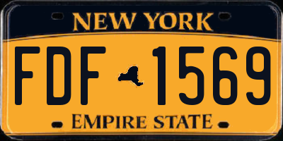 NY license plate FDF1569